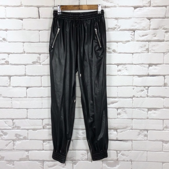 BlankNYC Running Wild Faux Leather Joggers 26 - Picture 5 of 5